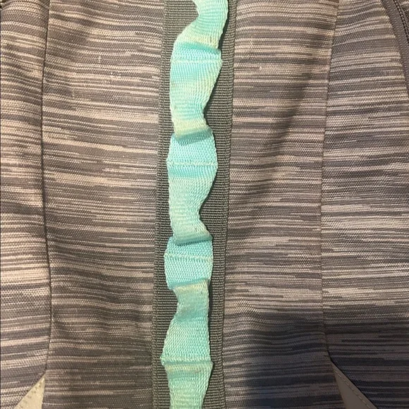 Adidas Gray and Teal Backpack multiple pockets - Picture 3 of 8
